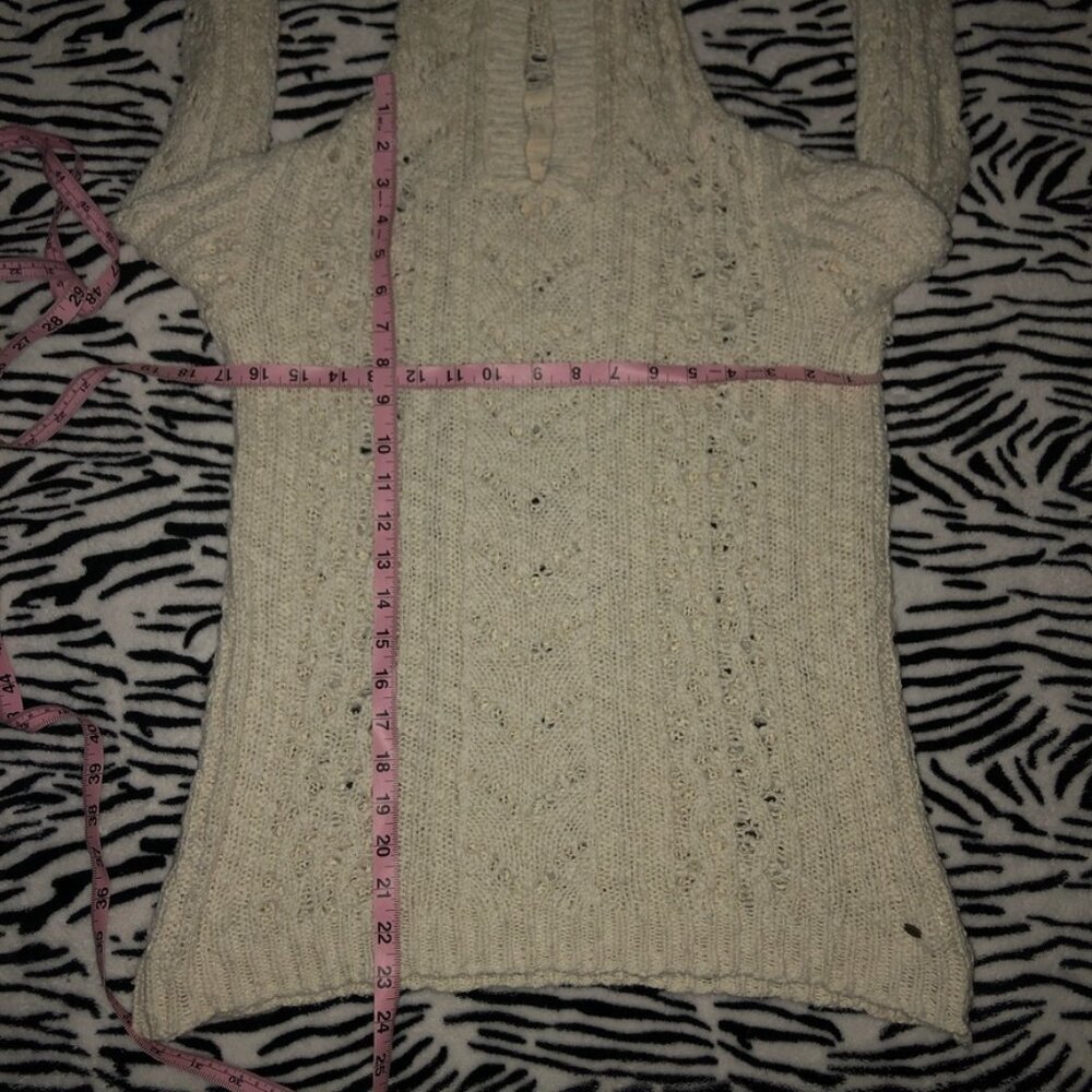 y2k style cream knit sweater - Picture 2 of 8